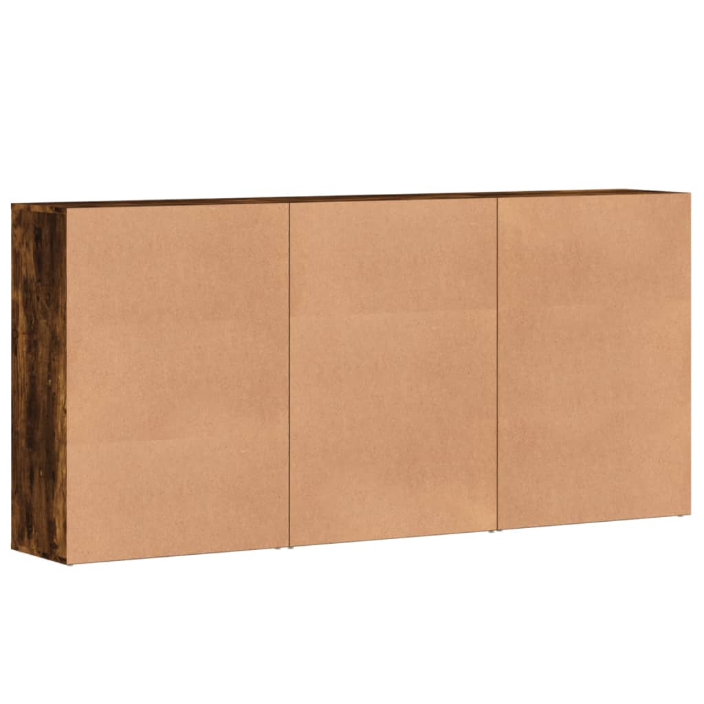 Buffets 3 pcs chêne fumé 60x31x84 cm bois d'ingénierie