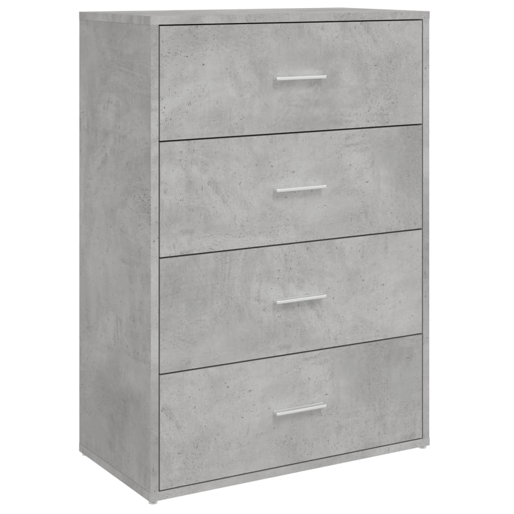 Buffets 2 pcs gris béton 60x31x84 cm bois d'ingénierie - XIOS