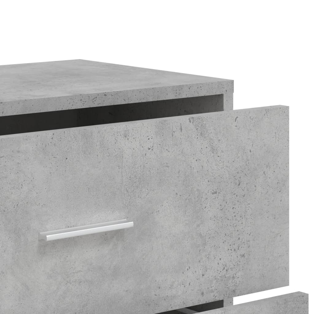 Buffets 2 pcs gris béton 60x31x84 cm bois d'ingénierie - XIOS