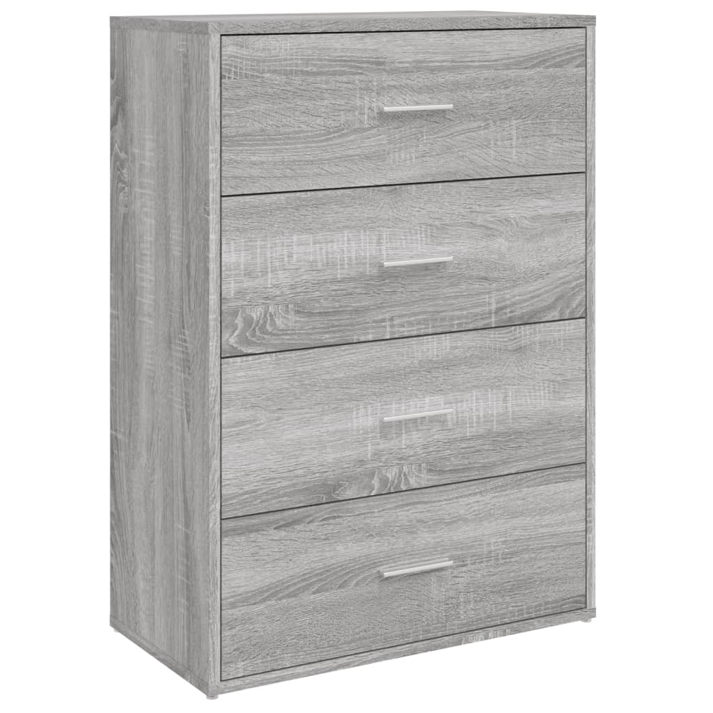 Buffets 2 pcs sonoma gris 60x31x84 cm bois d'ingénierie - XIOS