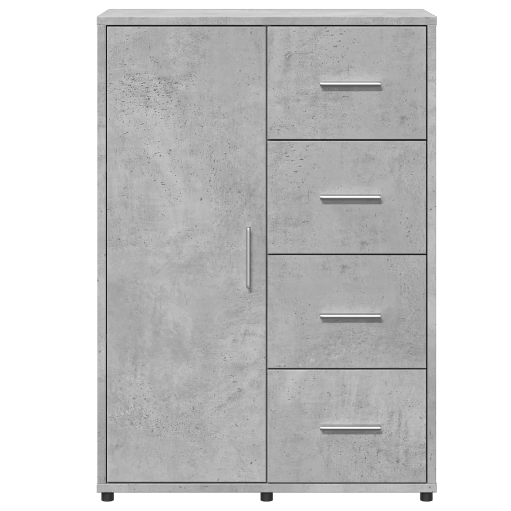 Buffets 2 pcs gris béton 60x31x84 cm bois d'ingénierie - XIOS