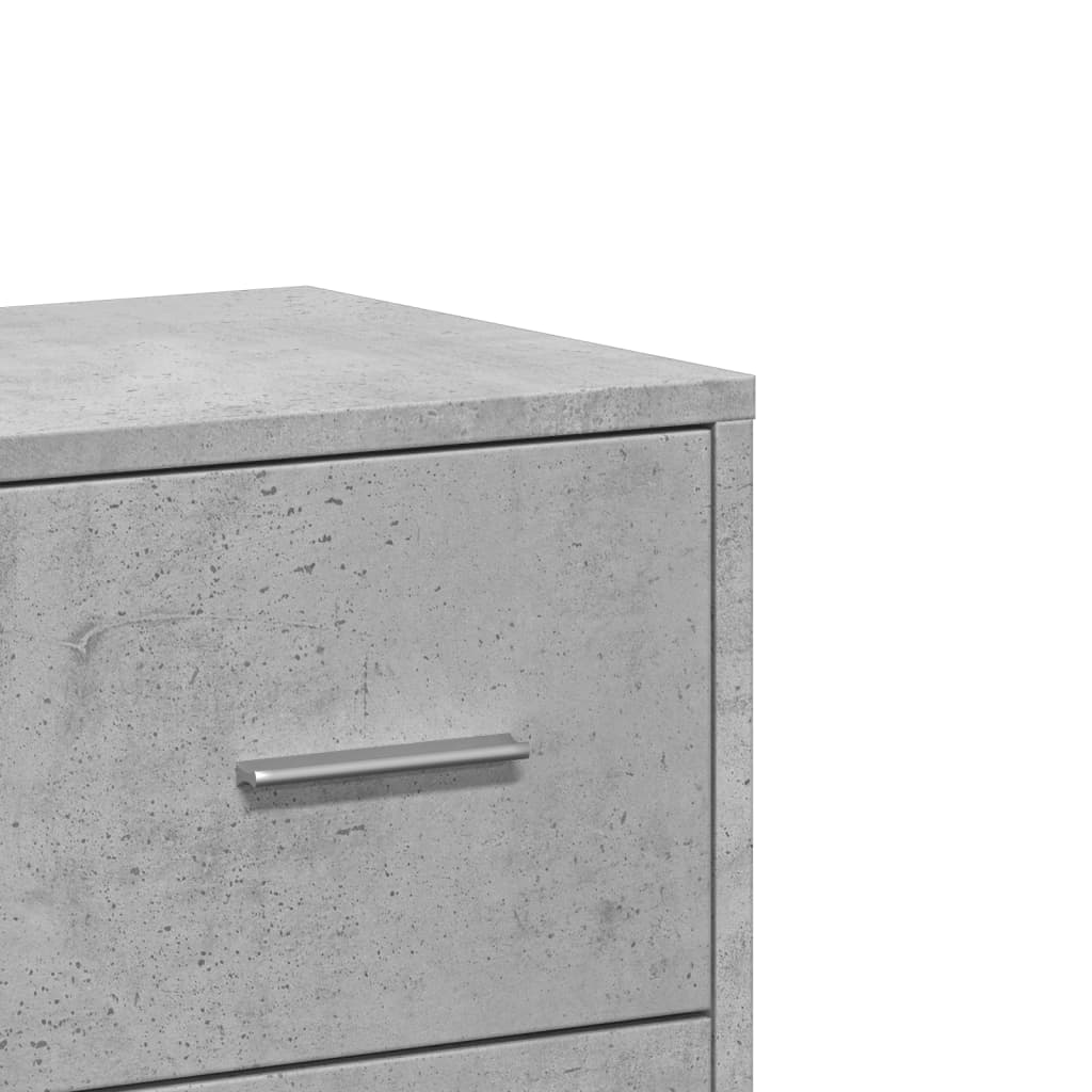 Buffets 2 pcs gris béton 60x31x84 cm bois d'ingénierie - XIOS