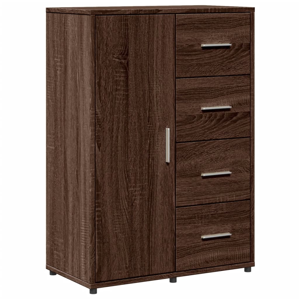 Buffets 2 pcs chêne marron 60x31x84 cm bois d'ingénierie - XIOS