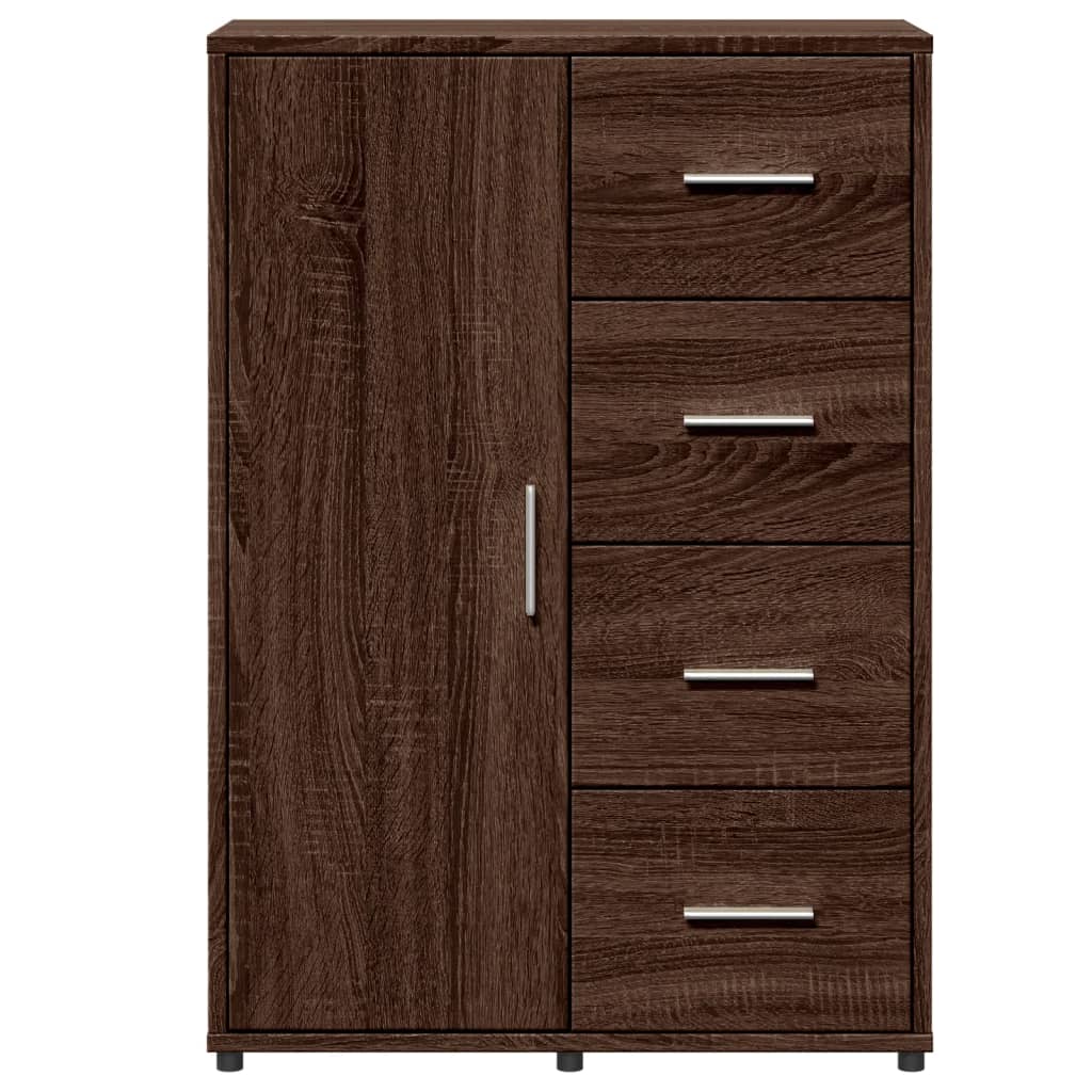 Buffets 2 pcs chêne marron 60x31x84 cm bois d'ingénierie - XIOS