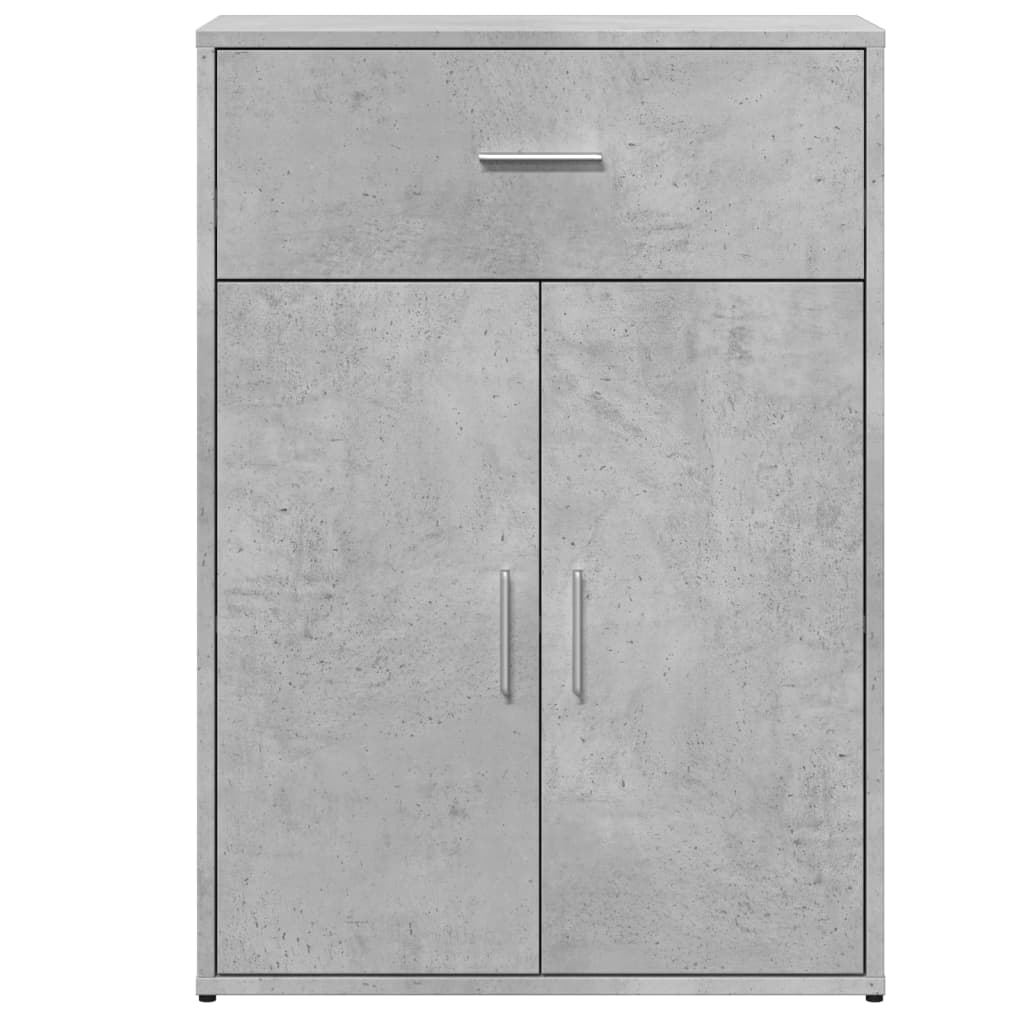 Buffets 2 pcs gris béton 60x30x84 cm bois d'ingénierie - XIOS
