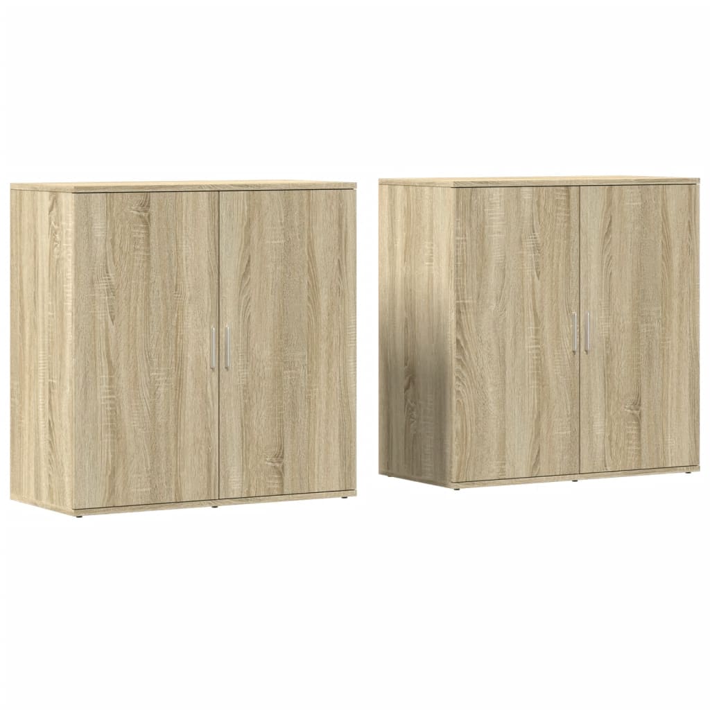 Buffets 2 pcs chêne sonoma 79x38x80 cm bois d'ingénierie - XIOS
