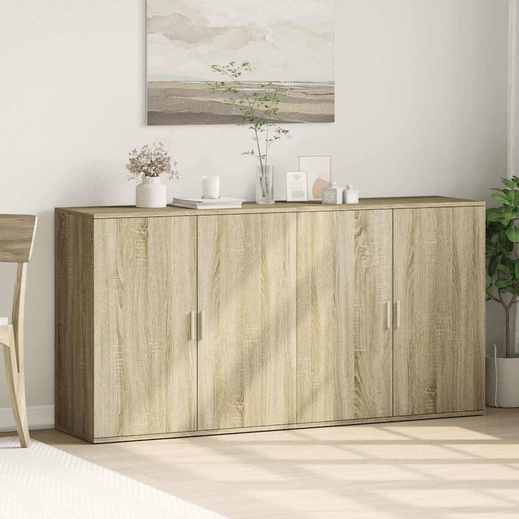 Buffets 2 pcs chêne sonoma 79x38x80 cm bois d'ingénierie - XIOS
