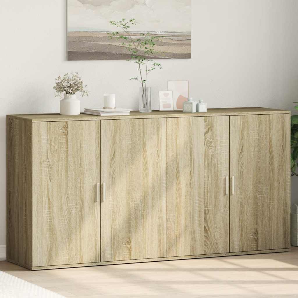Buffets 2 pcs chêne sonoma 79x38x80 cm bois d'ingénierie - XIOS