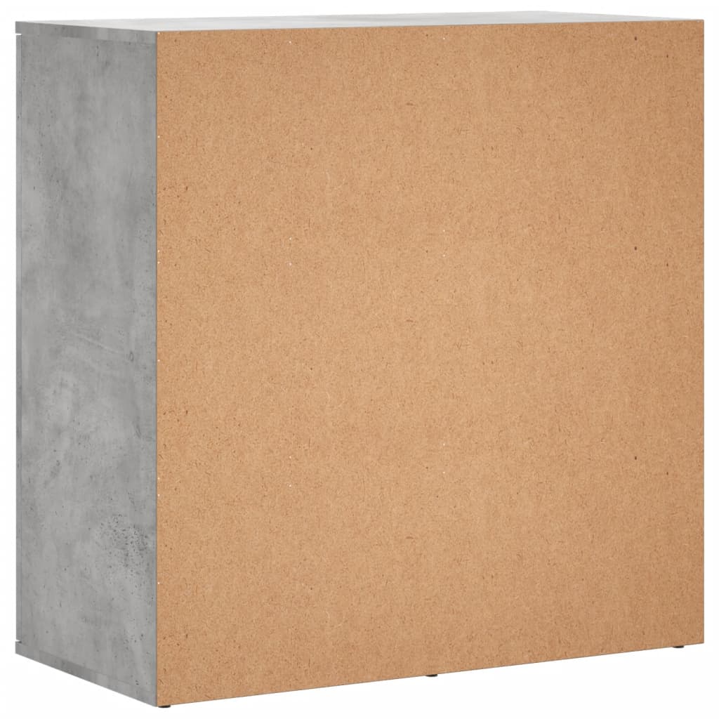 Buffets 2 pcs gris béton 79x38x80 cm bois d'ingénierie - XIOS