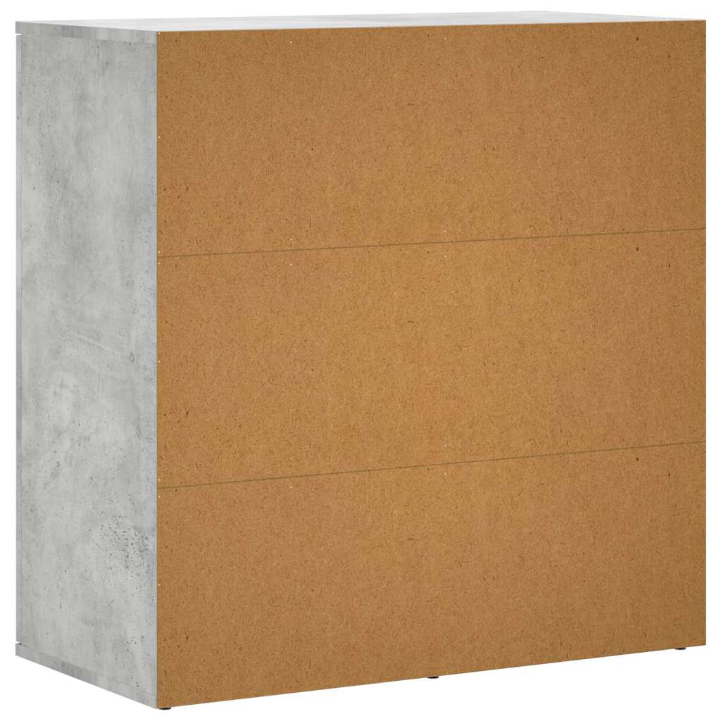 Buffets 2 pcs gris béton 79x38x80 cm bois d'ingénierie
