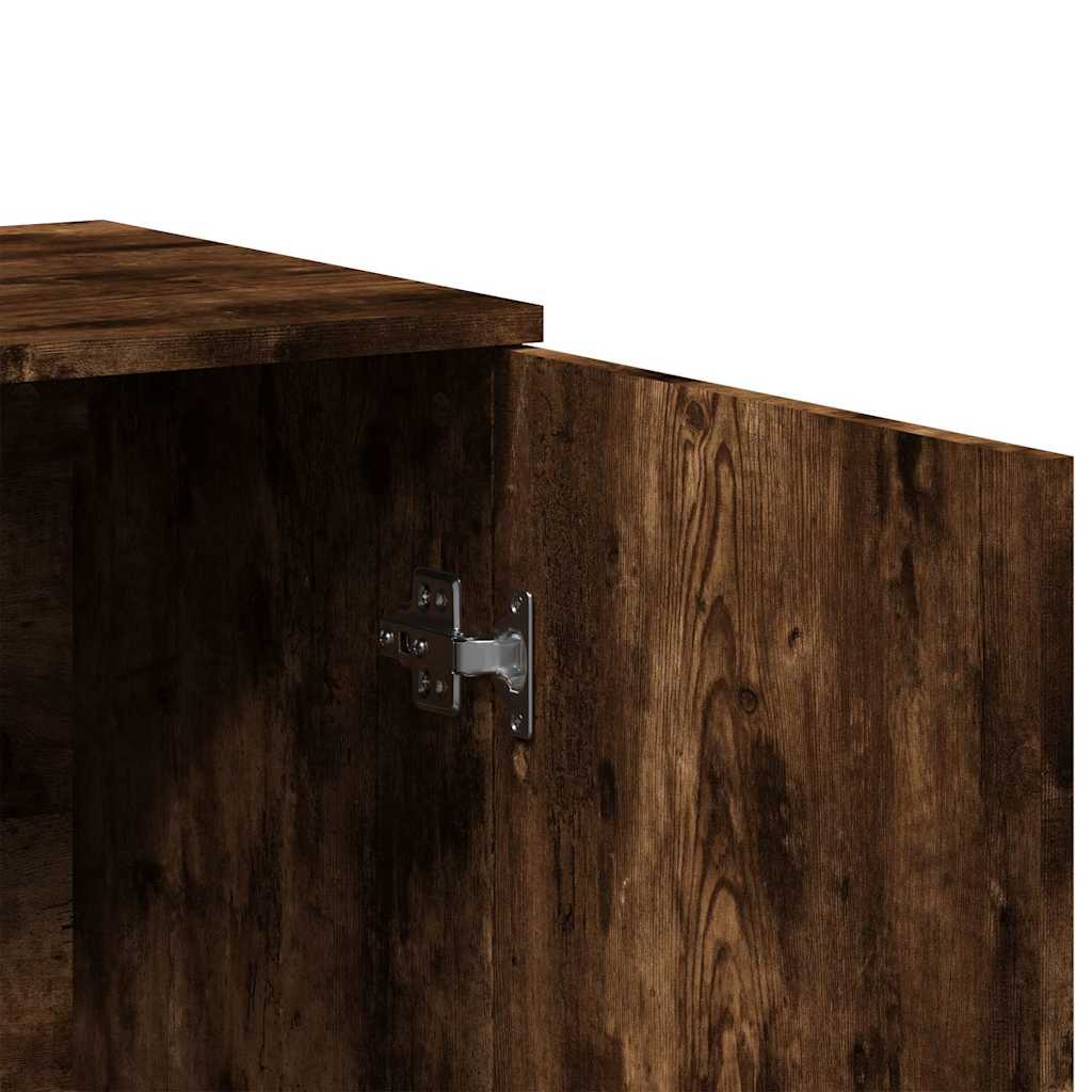 Buffets 2 pcs chêne fumé 79x38x80 cm bois d'ingénierie - XIOS