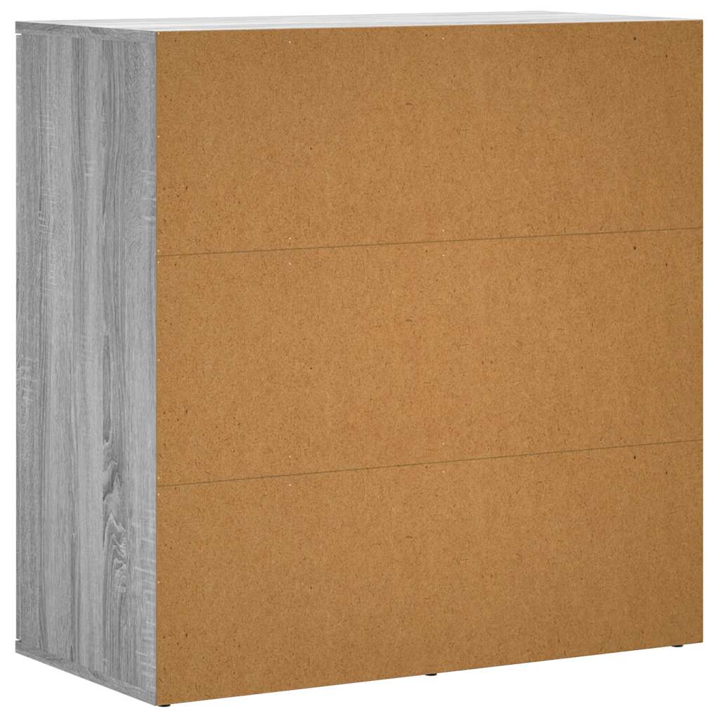 Buffets 2 pcs sonoma gris 79x38x80 cm bois d'ingénierie - XIOS