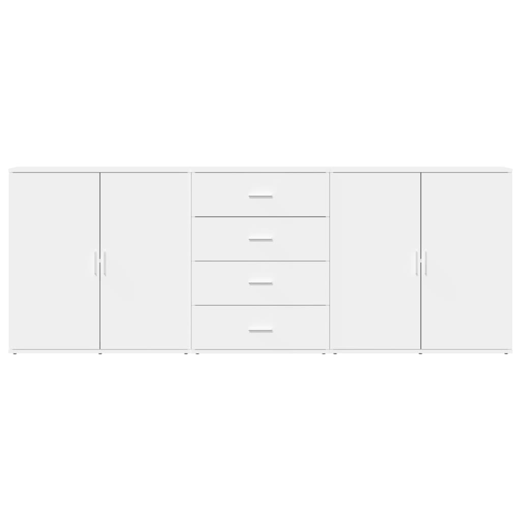 Buffets 3 pcs Blanc Bois d'ingénierie - XIOS