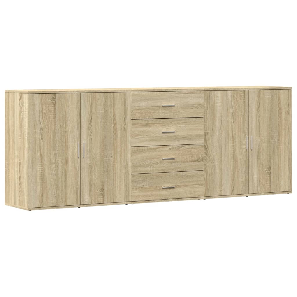 Buffets 3 pcs Chêne sonoma Bois d'ingénierie - XIOS