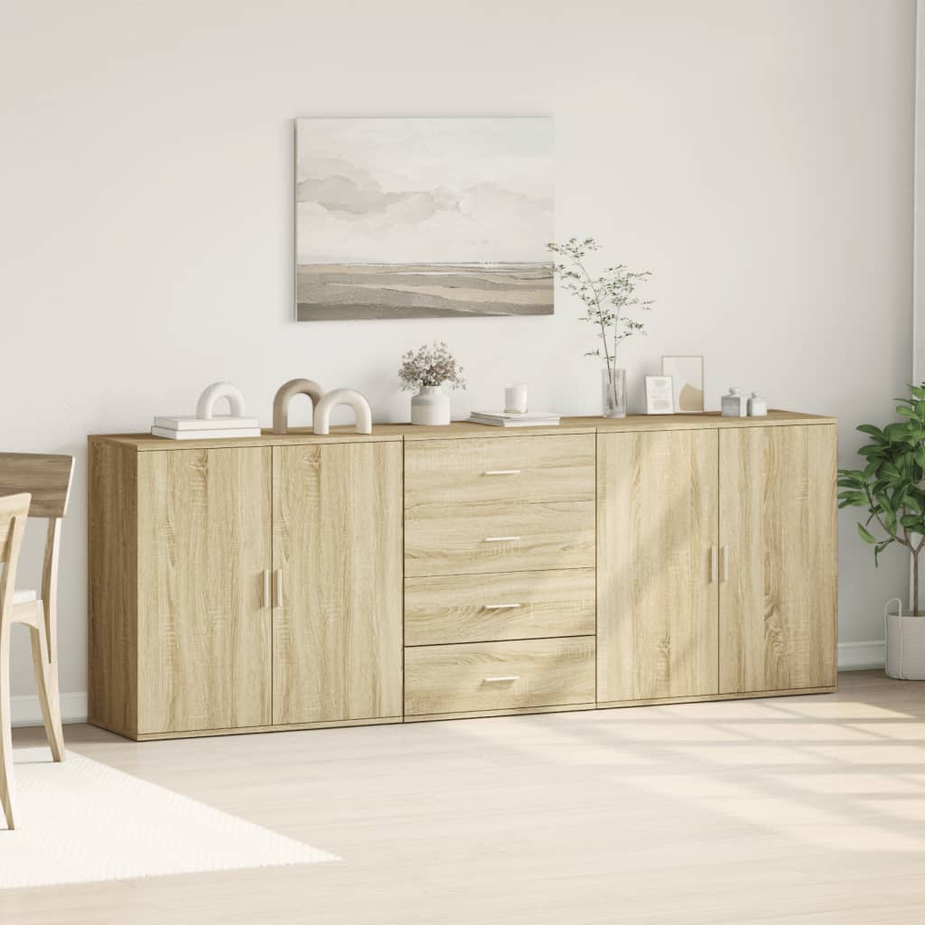 Buffets 3 pcs Chêne sonoma Bois d'ingénierie - XIOS