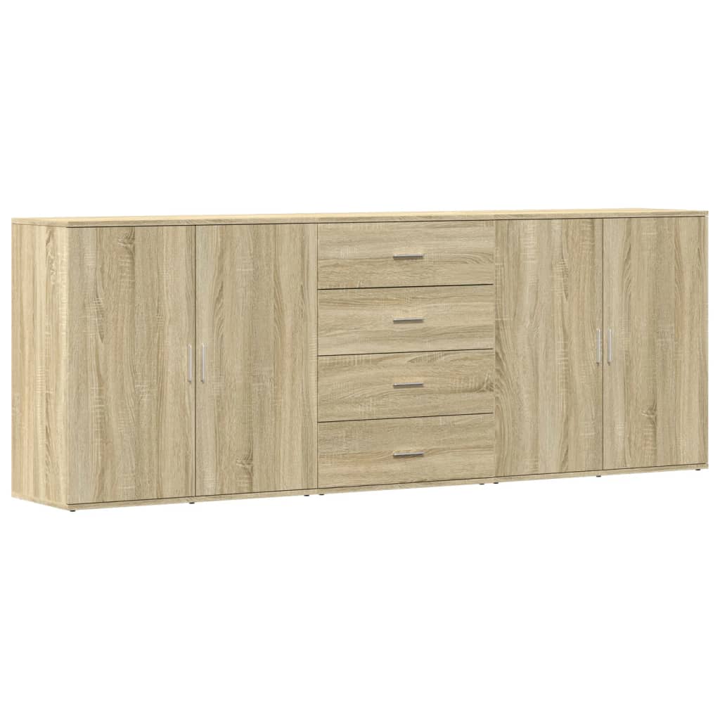 Buffets 3 pcs Chêne sonoma Bois d'ingénierie - XIOS