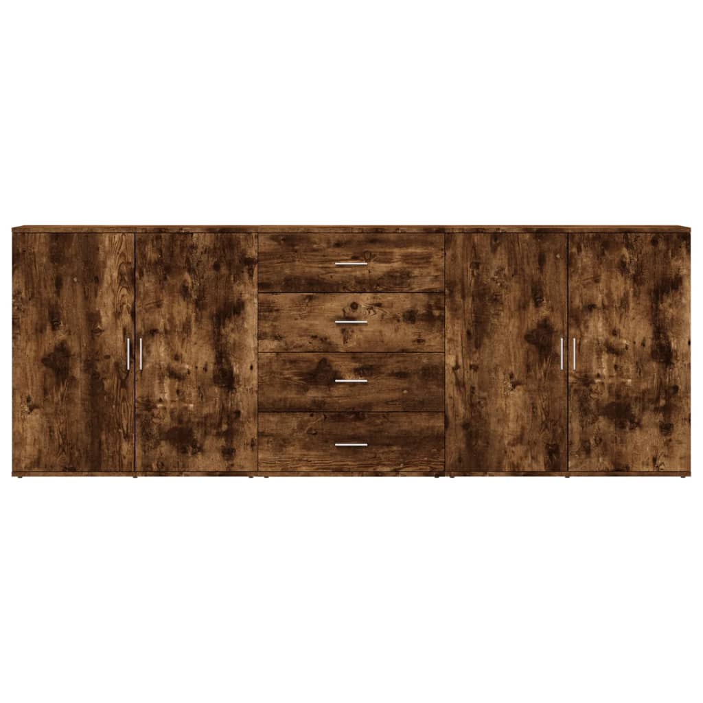 Buffets 3 pcs Chêne fumé Bois d'ingénierie - XIOS