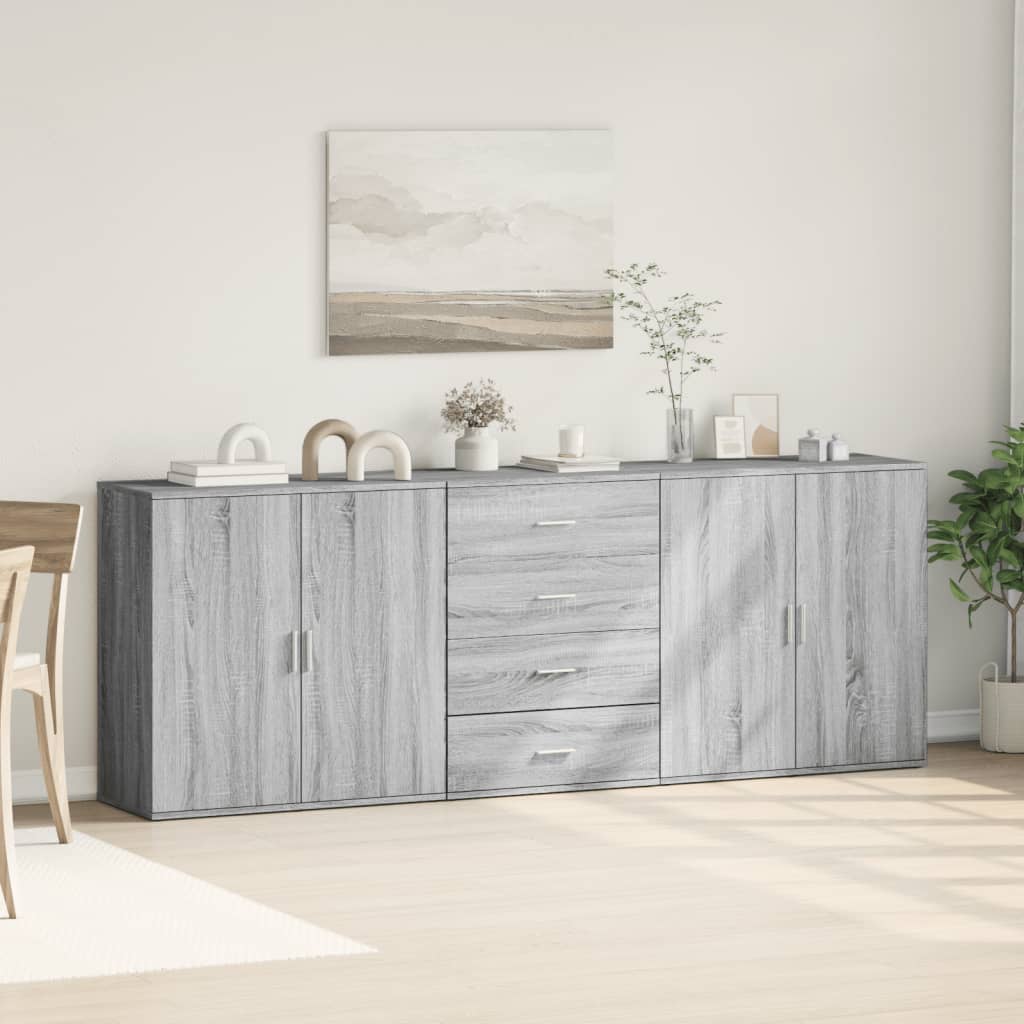 Buffets 3 pcs Sonoma gris Bois d'ingénierie - XIOS