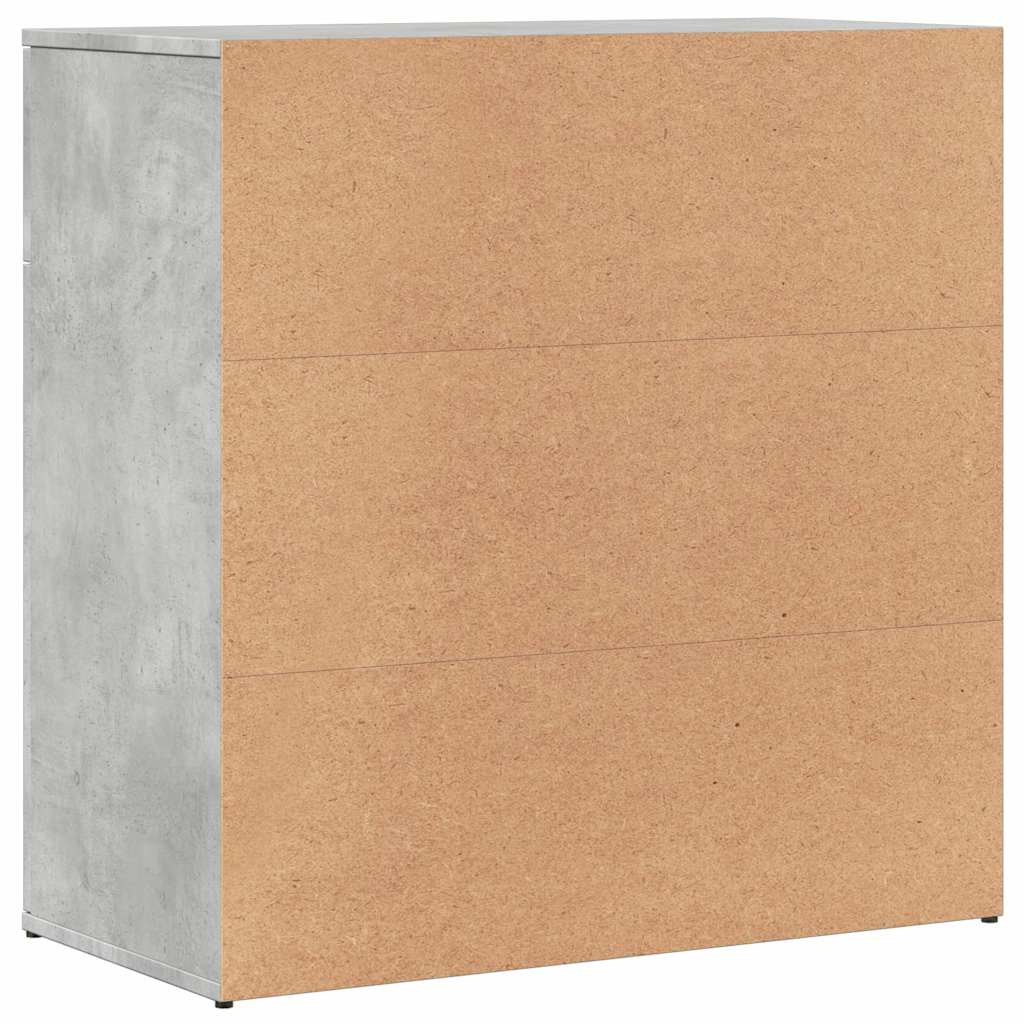 Buffets 2 pcs gris béton 79x38x80 cm bois d'ingénierie - XIOS