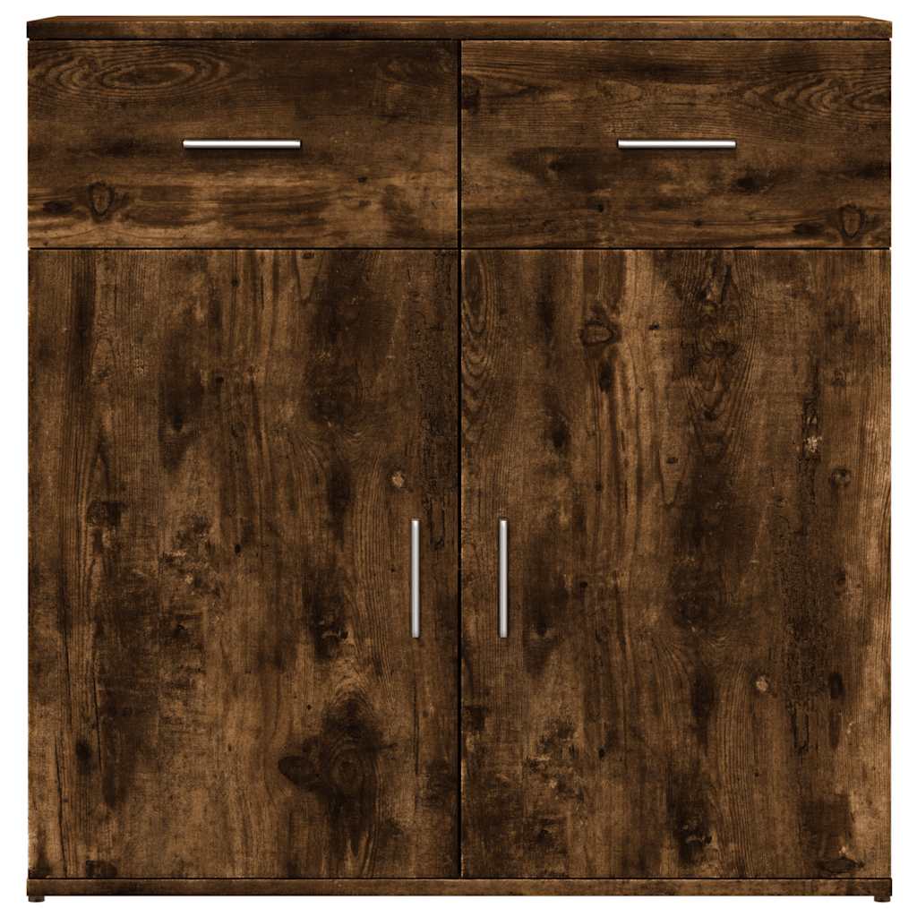 Buffets 2 pcs chêne fumé 79x38x80 cm bois d'ingénierie - XIOS