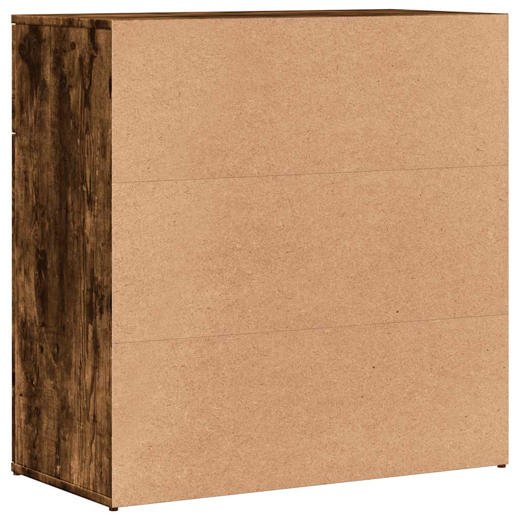 Buffets 2 pcs chêne fumé 79x38x80 cm bois d'ingénierie - XIOS