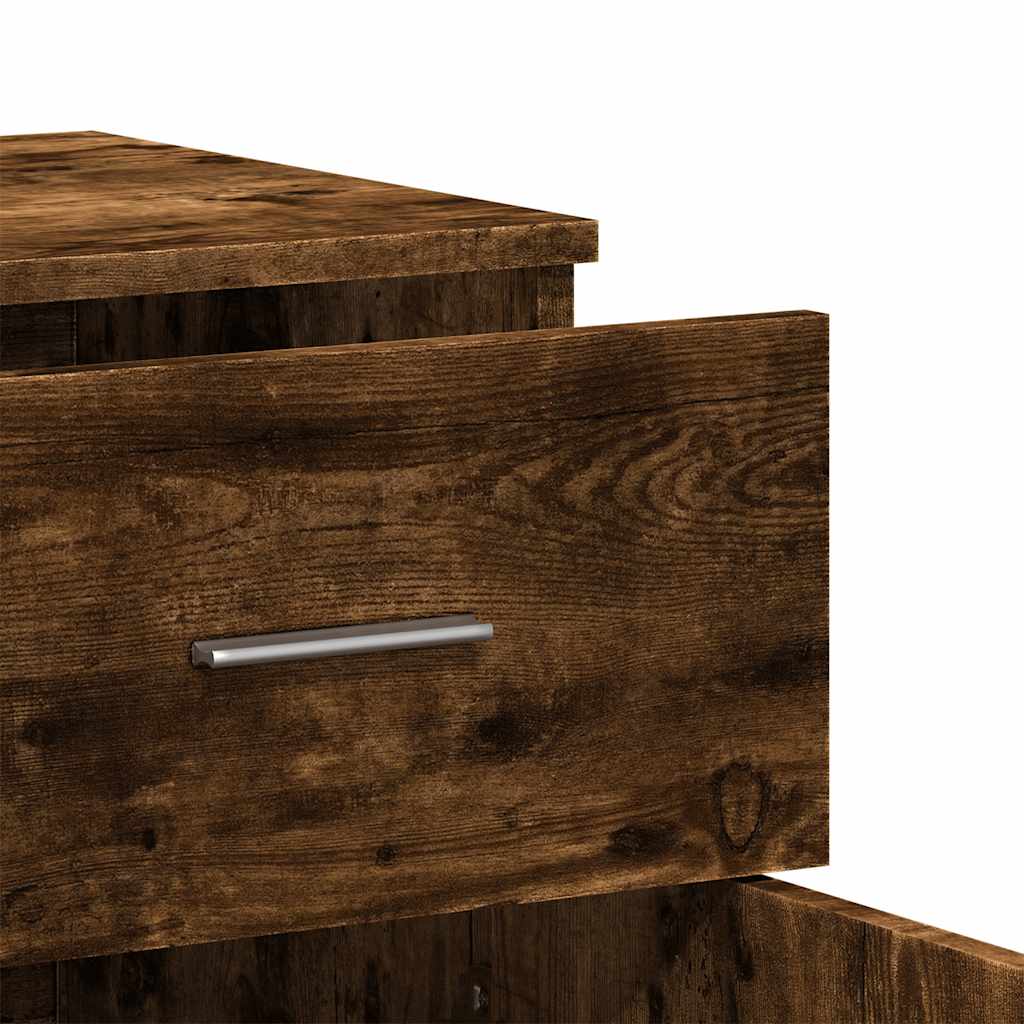 Buffets 2 pcs chêne fumé 79x38x80 cm bois d'ingénierie - XIOS