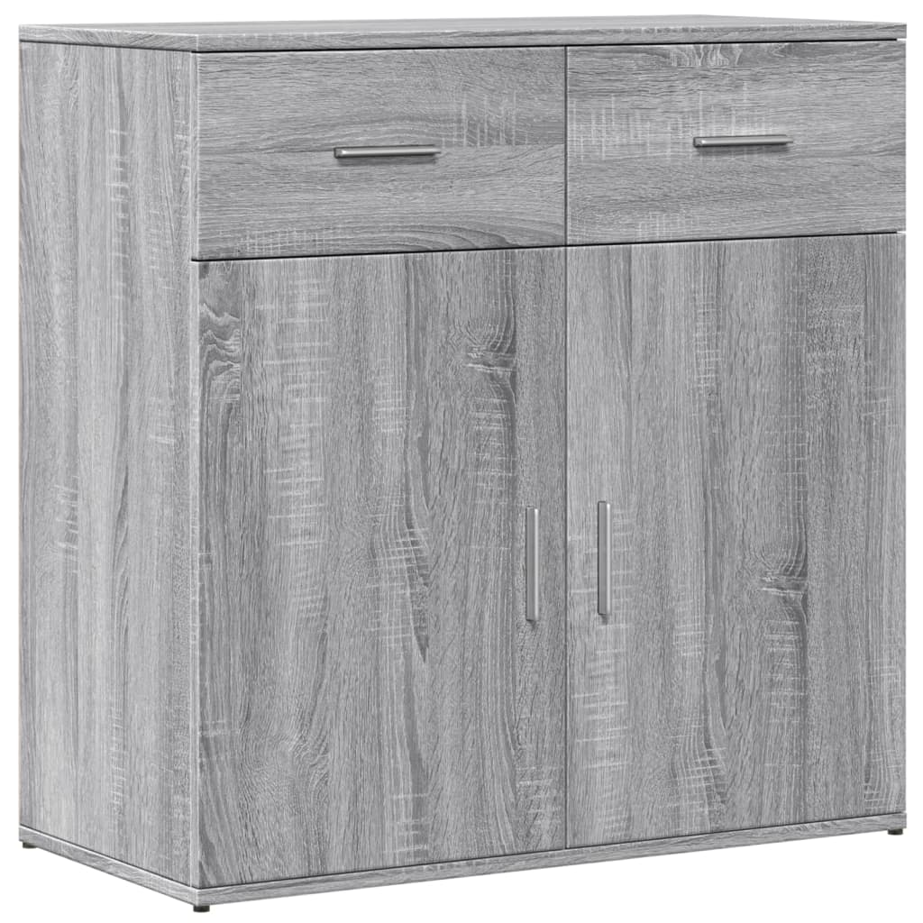 Buffets 2 pcs sonoma gris 79x38x80 cm bois d'ingénierie - XIOS