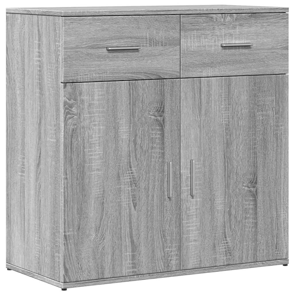 Buffets 2 pcs sonoma gris 79x38x80 cm bois d'ingénierie - XIOS