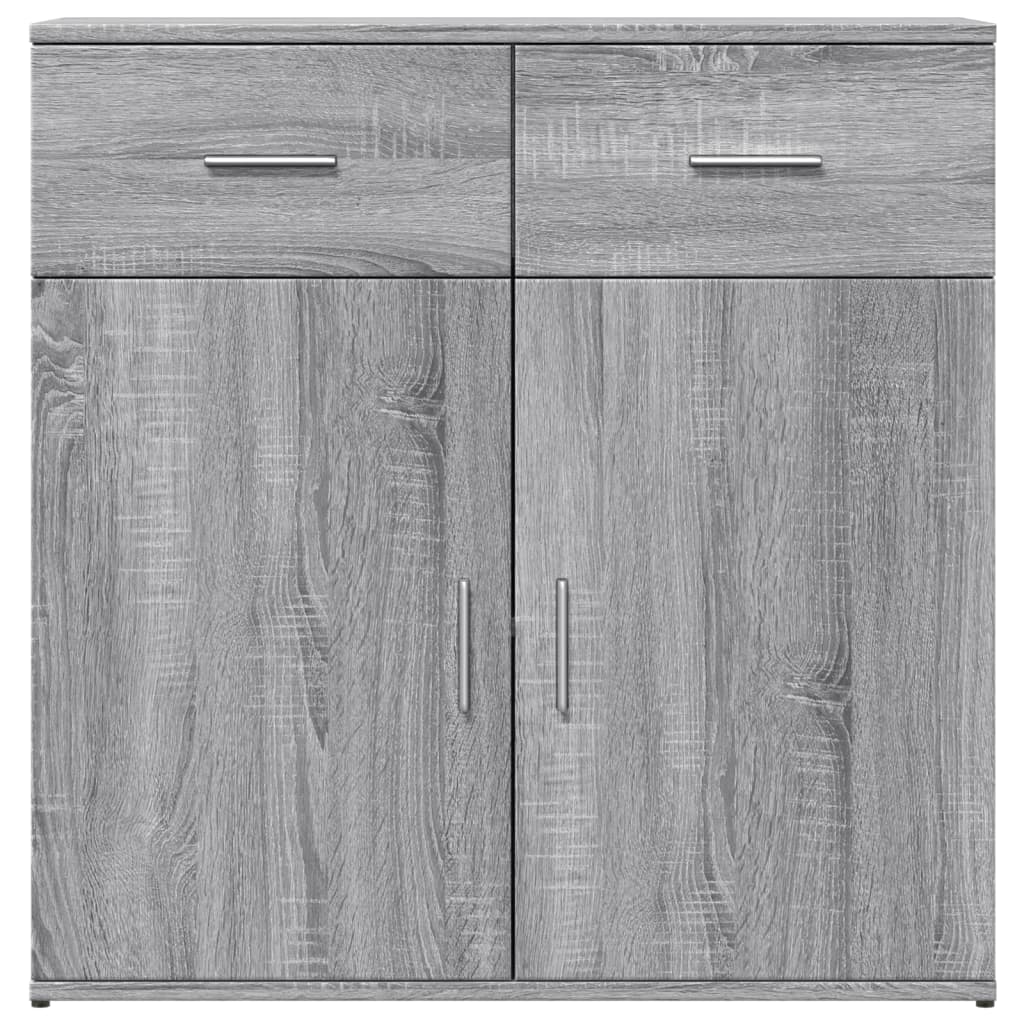 Buffets 2 pcs sonoma gris 79x38x80 cm bois d'ingénierie - XIOS
