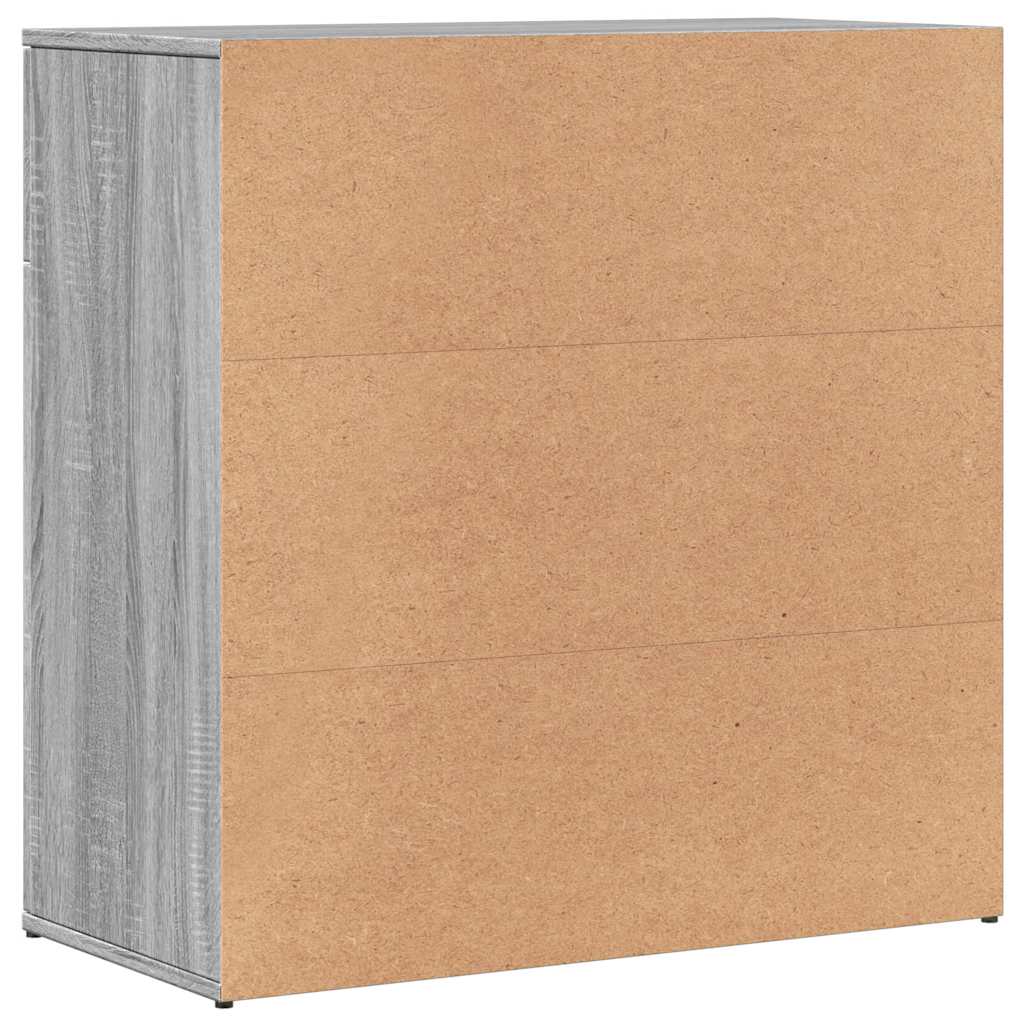 Buffets 2 pcs sonoma gris 79x38x80 cm bois d'ingénierie - XIOS