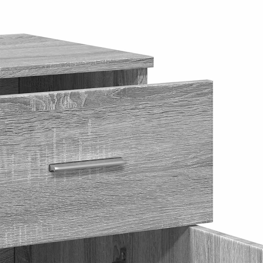 Buffets 2 pcs sonoma gris 79x38x80 cm bois d'ingénierie - XIOS