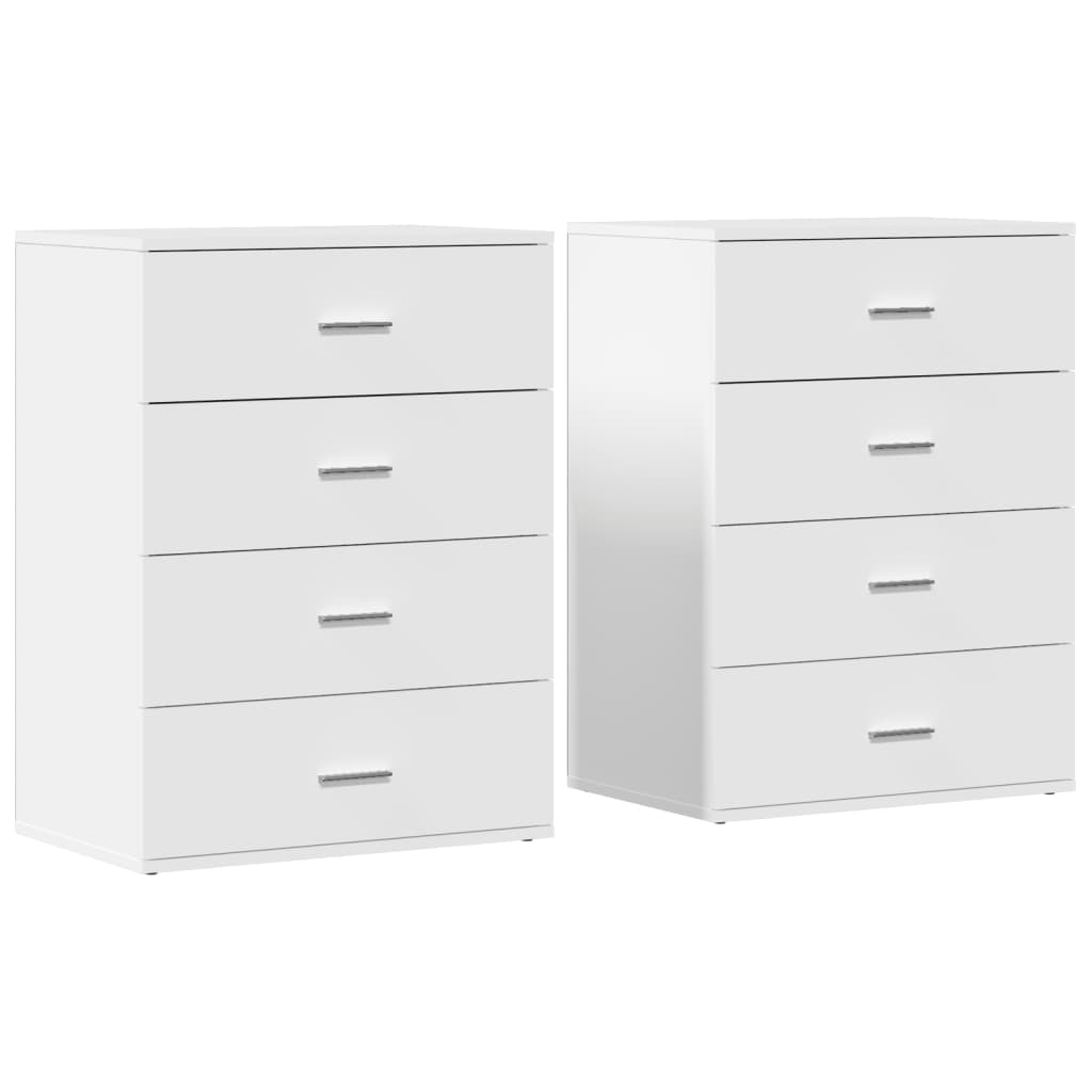 Buffets 2 pcs blanc 60x39x80 cm bois d’ingénierie - XIOS