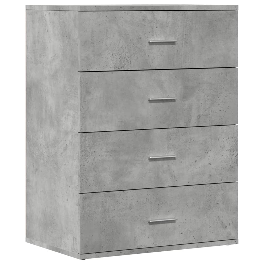 Buffets 2 pcs gris béton 60x39x80 cm bois d'ingénierie - XIOS