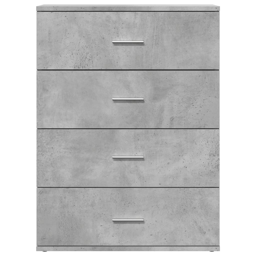 Buffets 2 pcs gris béton 60x39x80 cm bois d'ingénierie - XIOS