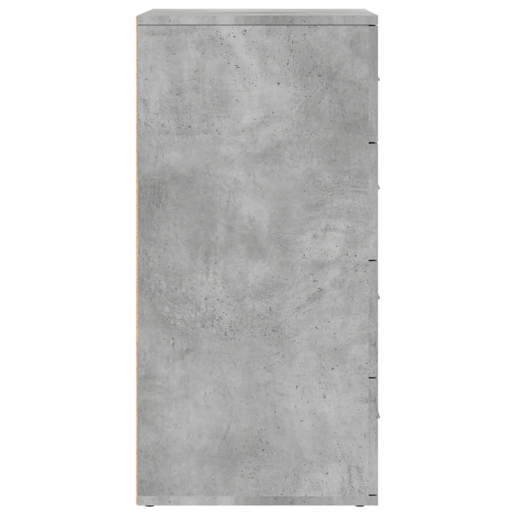 Buffets 2 pcs gris béton 60x39x80 cm bois d'ingénierie - XIOS