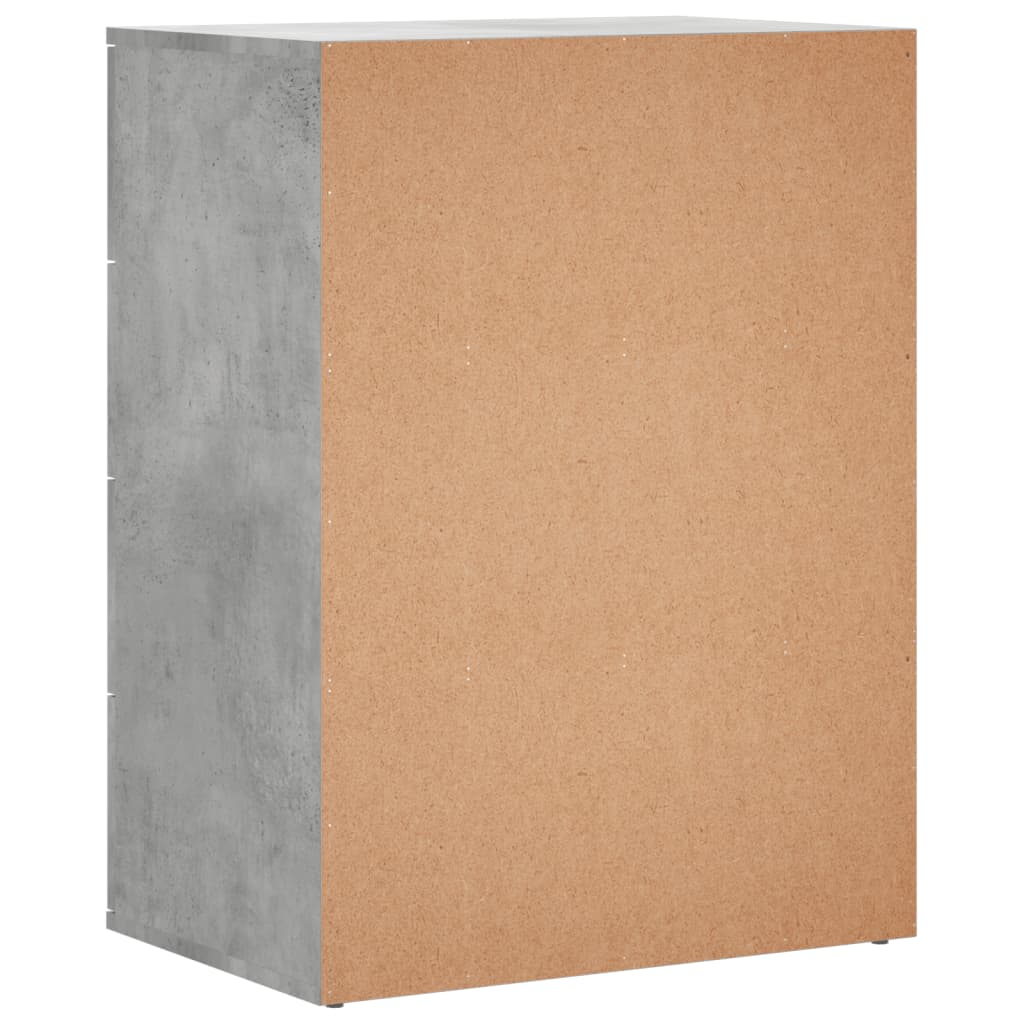 Buffets 2 pcs gris béton 60x39x80 cm bois d'ingénierie - XIOS