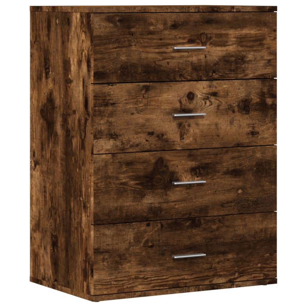 Buffets 2 pcs chêne fumé 60x39x80 cm bois d'ingénierie - XIOS