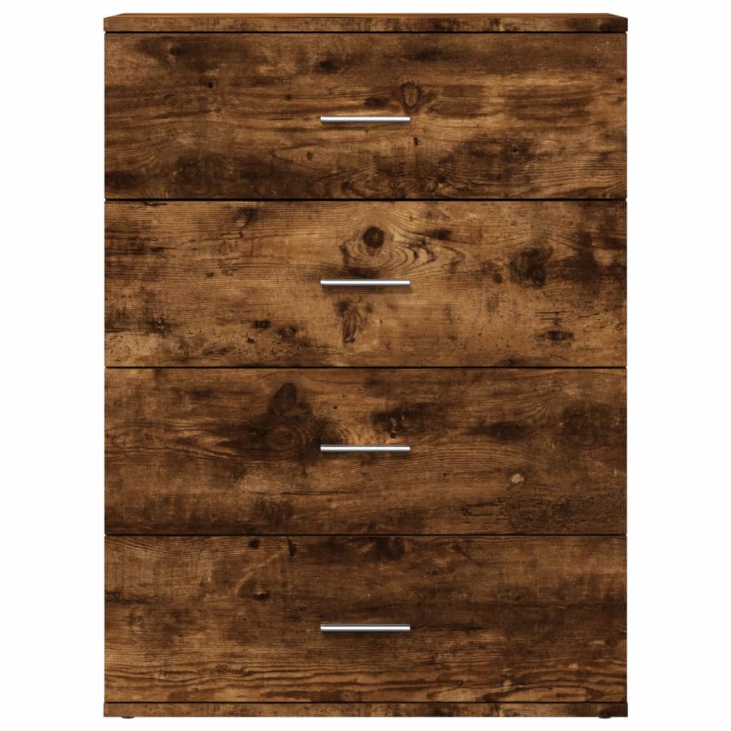Buffets 2 pcs chêne fumé 60x39x80 cm bois d'ingénierie - XIOS