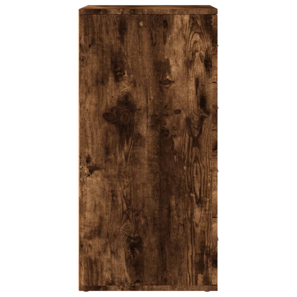 Buffets 2 pcs chêne fumé 60x39x80 cm bois d'ingénierie - XIOS