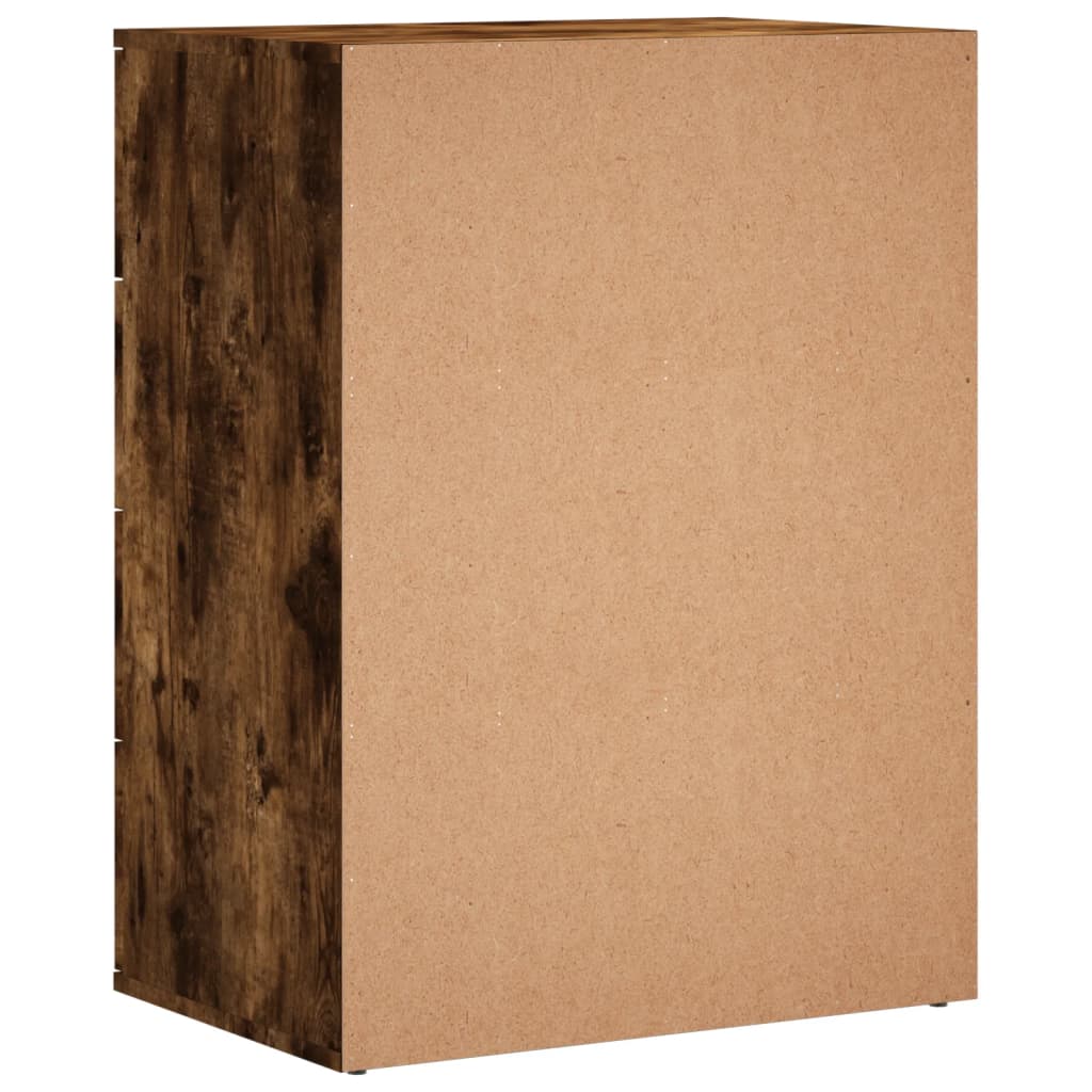 Buffets 2 pcs chêne fumé 60x39x80 cm bois d'ingénierie - XIOS