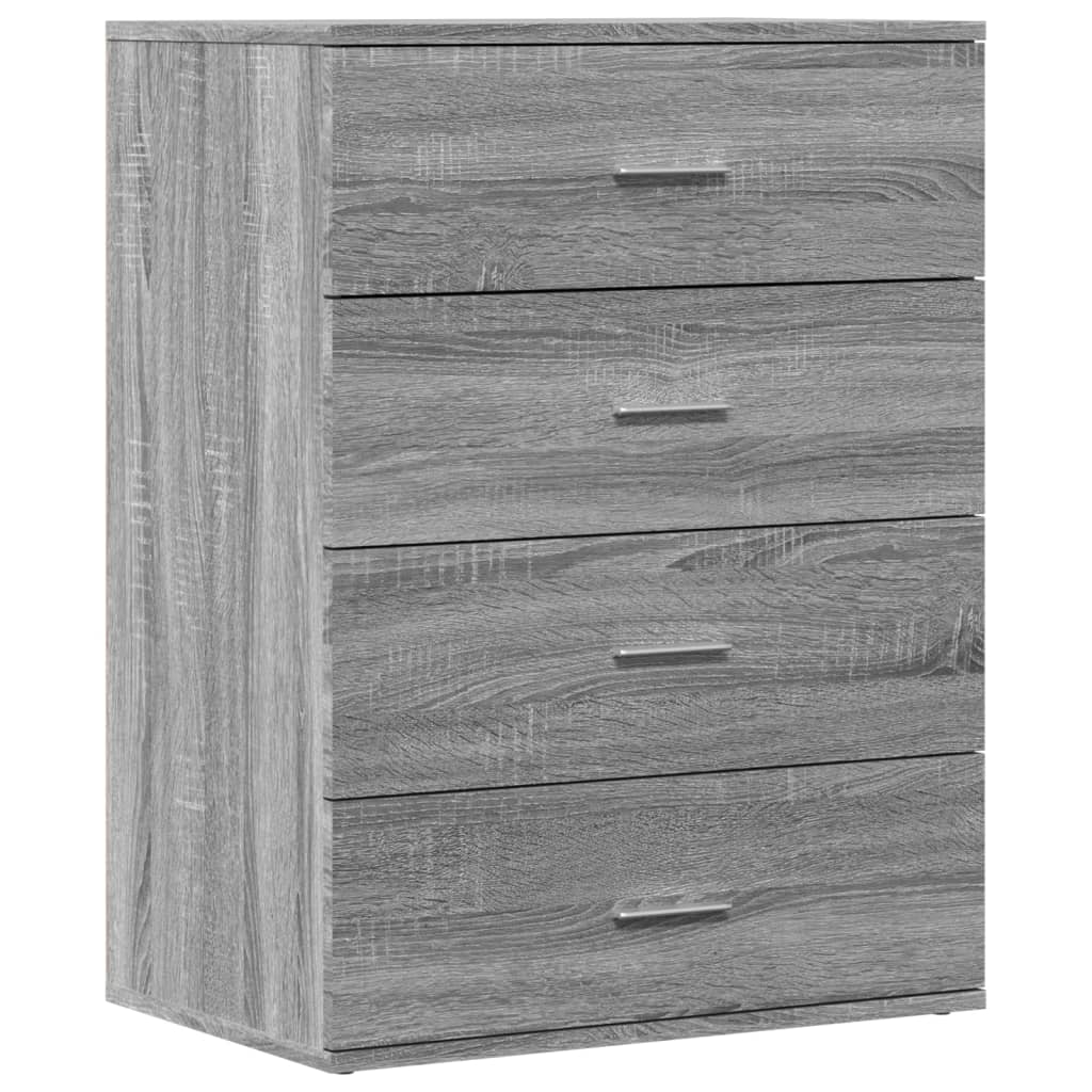 Buffets 2 pcs sonoma gris 60x39x80 cm bois d'ingénierie - XIOS