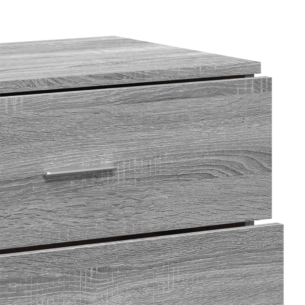 Buffets 2 pcs sonoma gris 60x39x80 cm bois d'ingénierie - XIOS
