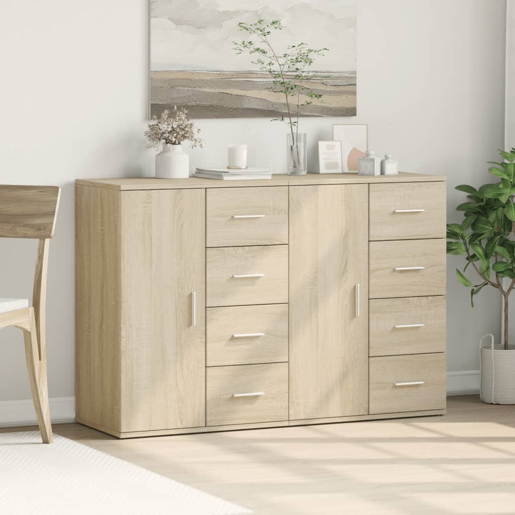 Buffets 2 pcs chêne sonoma 59x39x80 cm bois d'ingénierie - XIOS