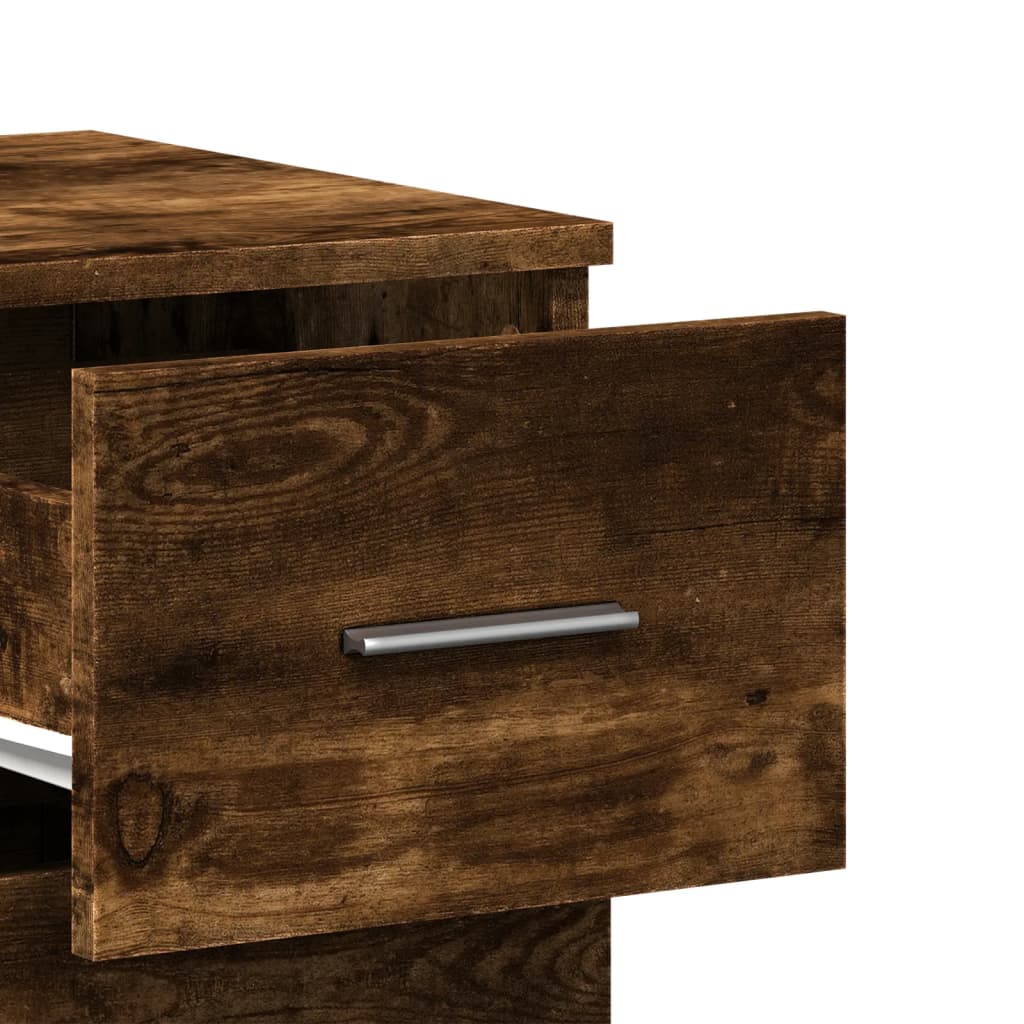 Buffets 2 pcs chêne fumé 59x39x80 cm bois d'ingénierie - XIOS