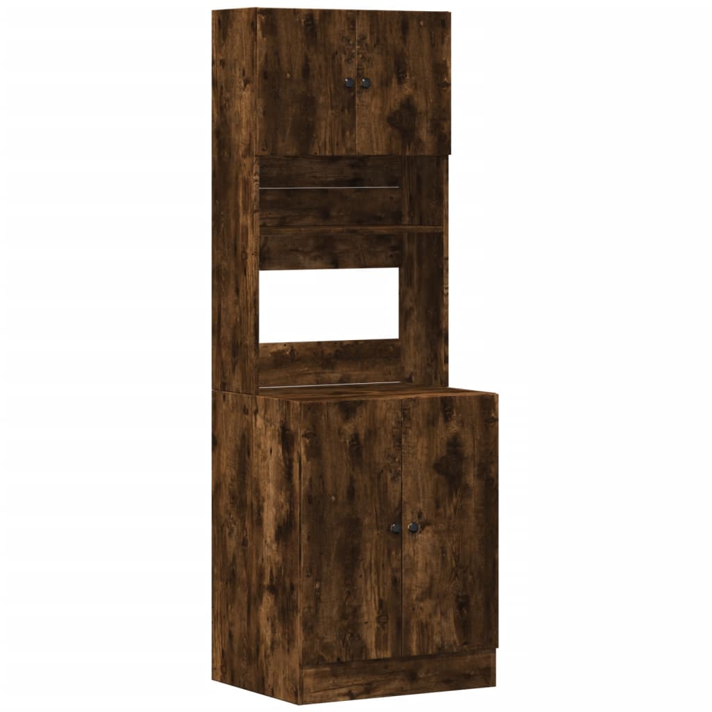 Armoire de cuisine chêne fumé 60x50x180 cm bois d'ingénierie - XIOS