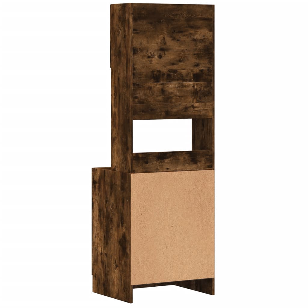 Armoire de cuisine chêne fumé 60x50x180 cm bois d'ingénierie - XIOS