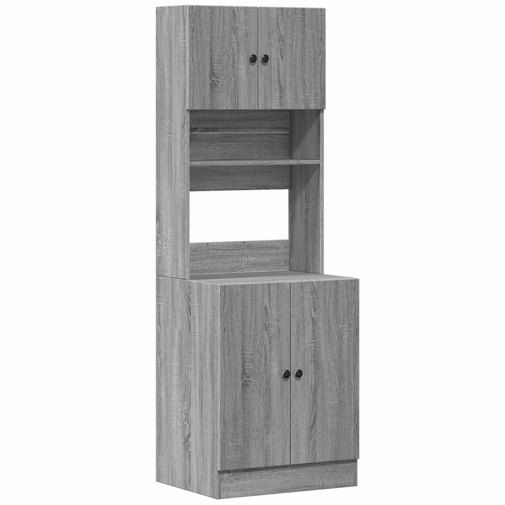 Armoire de cuisine sonoma gris 60x50x180 cm bois d’ingénierie - XIOS