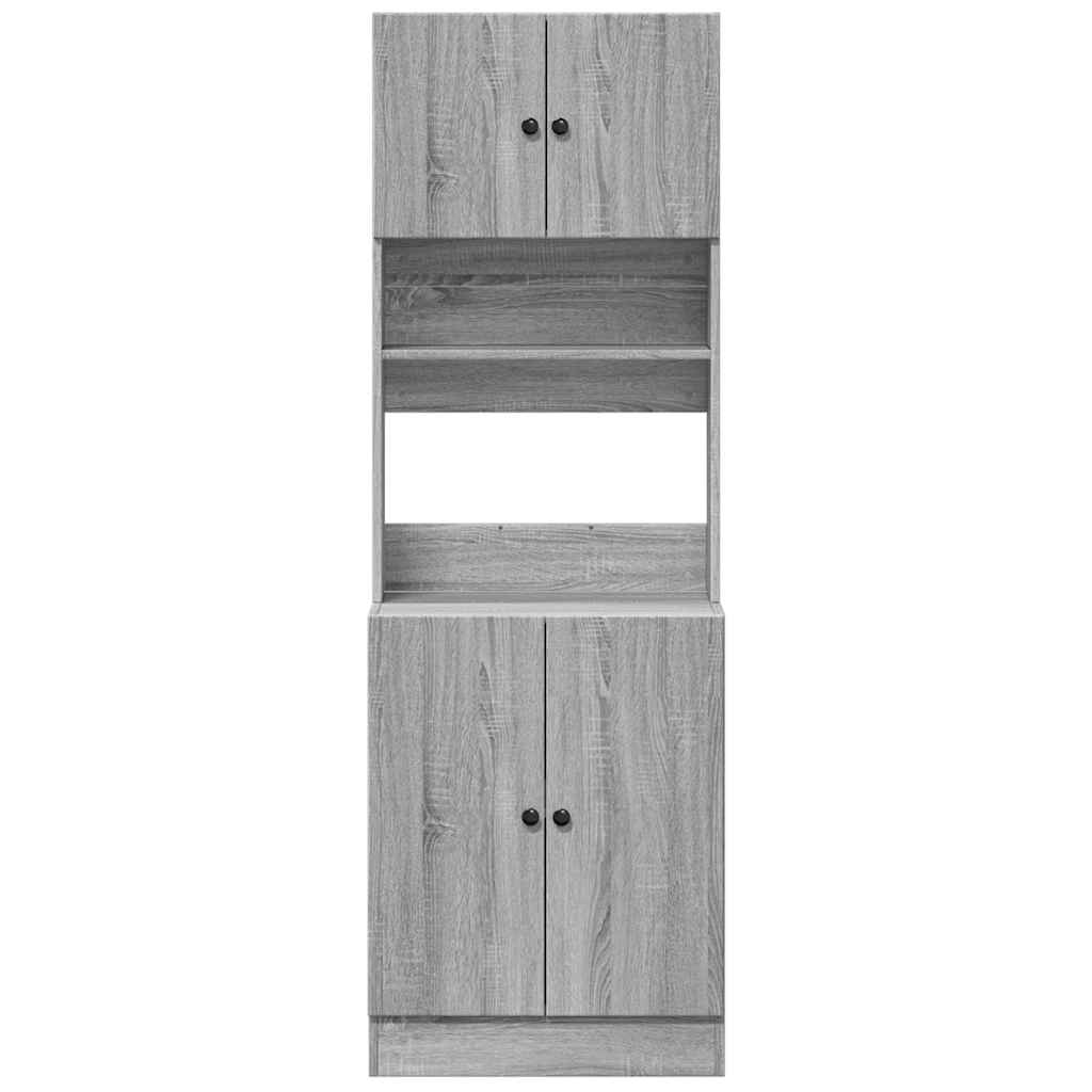 Armoire de cuisine sonoma gris 60x50x180 cm bois d’ingénierie - XIOS