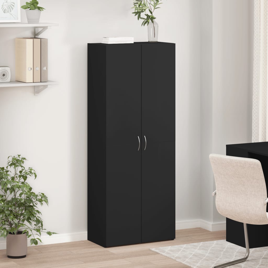 Armoire de classement noir 60x32x153 cm bois d'ingénierie - XIOS