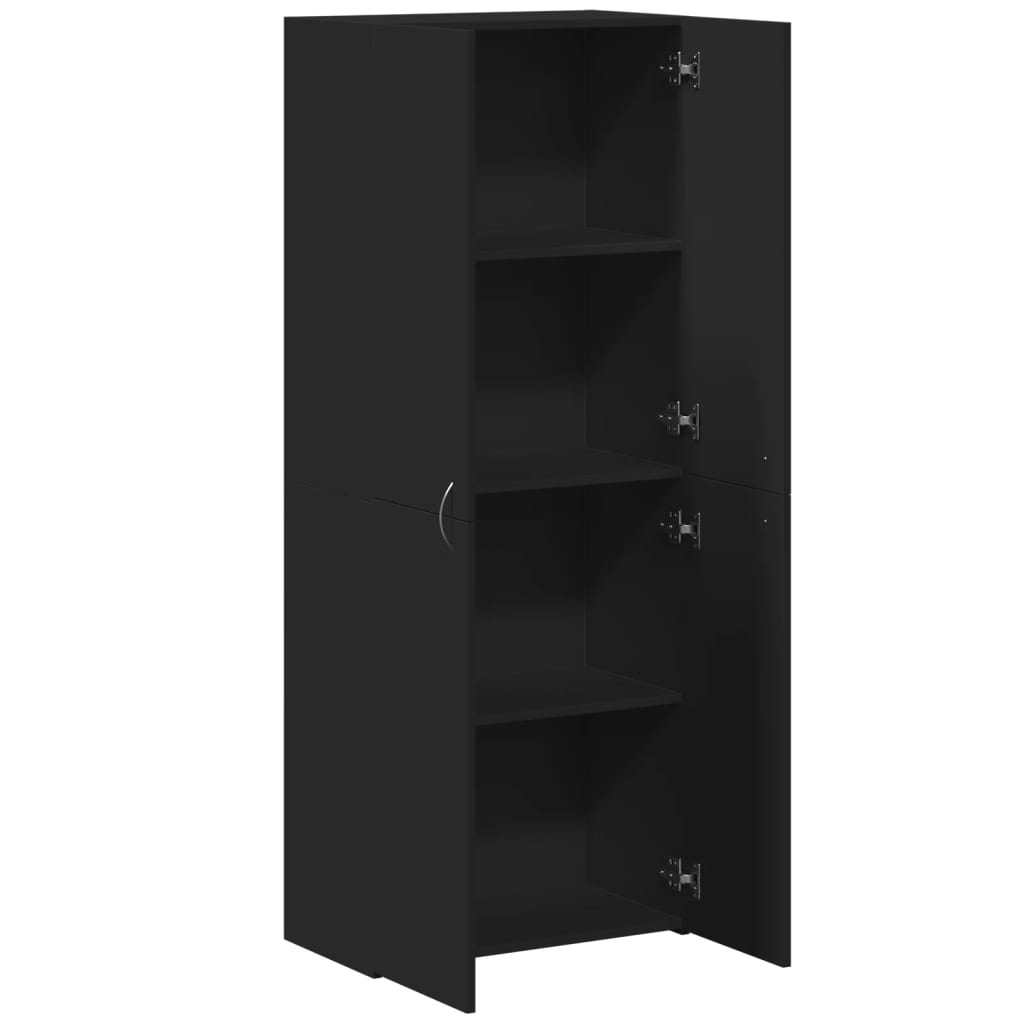 Armoire de classement noir 60x32x153 cm bois d'ingénierie - XIOS